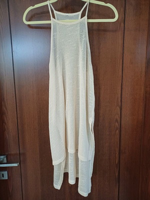Summer blouse used, semi-transparent long with longer back
