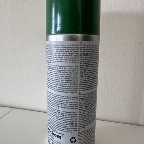 Evochem Minos Ral 6002 Acrylic Spray Paint Green 400ml like new