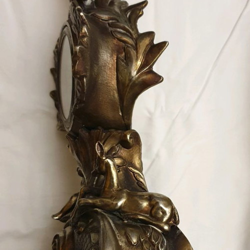 Bronze Vintage Baroque Clock New, Made in West Germany