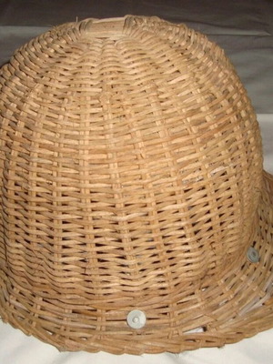 Vintage Chinese Worker Safety Hat Made of Bamboo like new