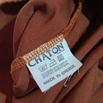 Satin Off-Shoulder Blouse Chaton like new, brown, size S