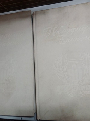 Panathinaikos 90 Years Anniversary Edition Football Epic used, 2 leather-bound volumes