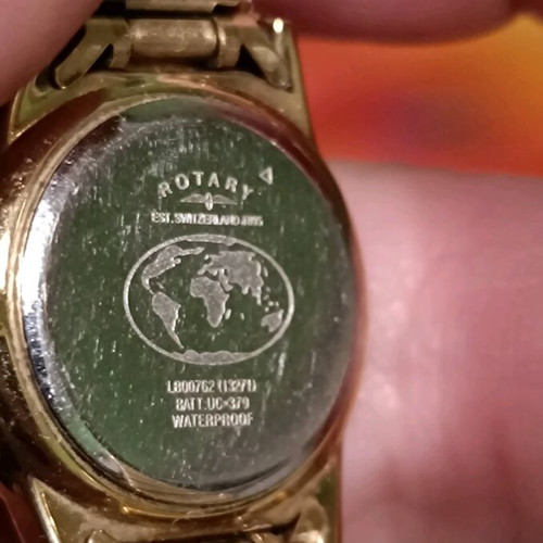 Rotary wristwatch gold plated used