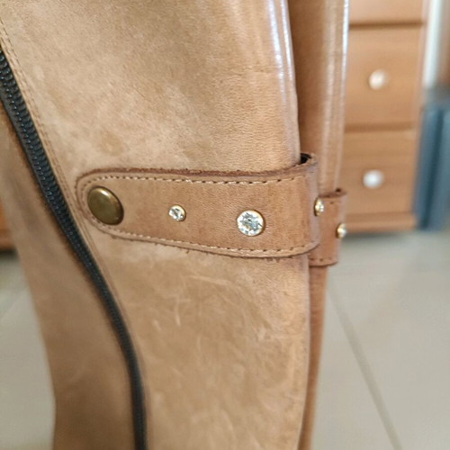 Rollini leather boots used, brown color, size 40