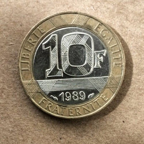 Coin 10 francs France 1989 used