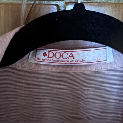 Doca Sheer Kaftan cover up size L like new, pink beige