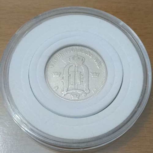 Silver coin 50 Ore 1875 Sweden new
