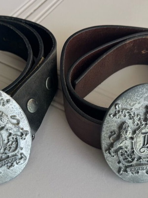 DKNY Genuine Leather Belt set black and brown, like new
