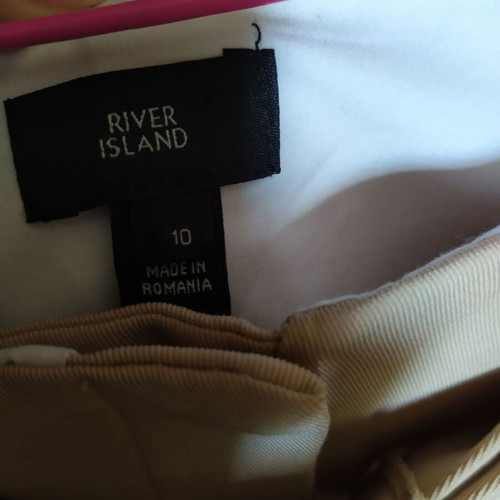 River Island μπεζ ζιπ κιλότ no S καινούργιο