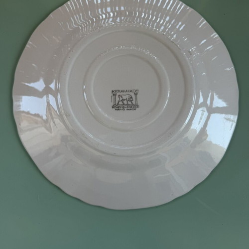 Vintage Keramikos plates set of 4, used