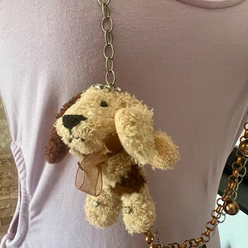 Necklace with dog like new, multicolored