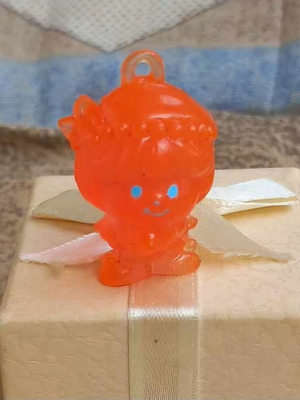 Vintage Greek Charmkins rare pink mini figure Hasbro like new