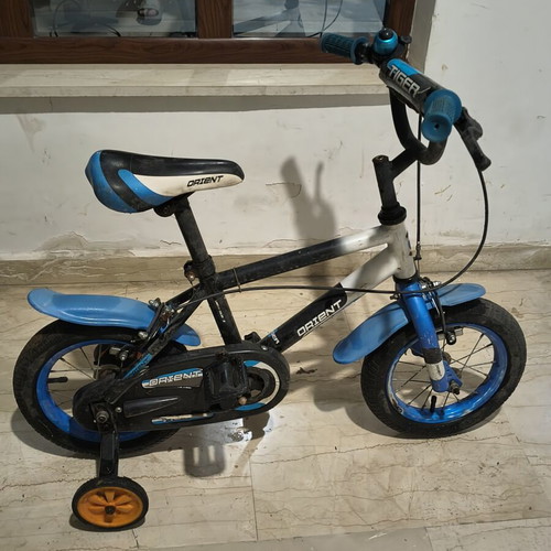 Tiger 12" Kids Bicycle used, blue Orient city bike with V-Brakes