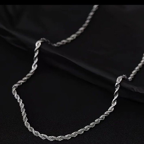 Stainless steel necklace chain 50cm new silver color