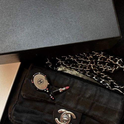 Chanel shoulder bag used, black, conic Fall04