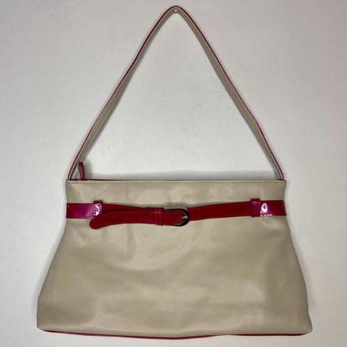Echo shoulder bag beige and red like new with belt