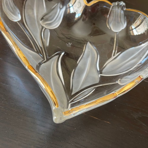 Nachtman Bleiktlristall heart crystal plate used with gold loss