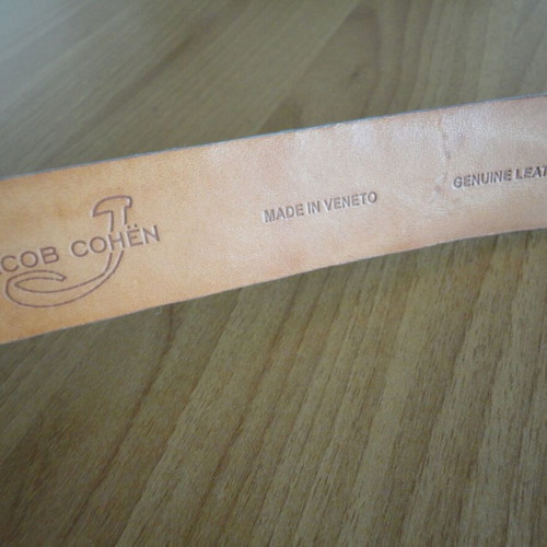 Jacob Cohen men's belt used, natural hair leather, size 105