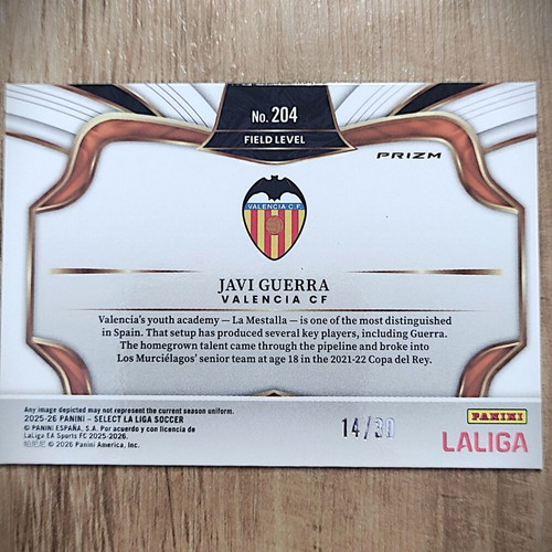 2025-26 Panini Select Winter Camo Javi Guerra Valencia card new