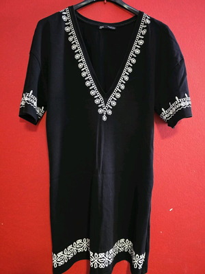Zara dress black, cotton, like new