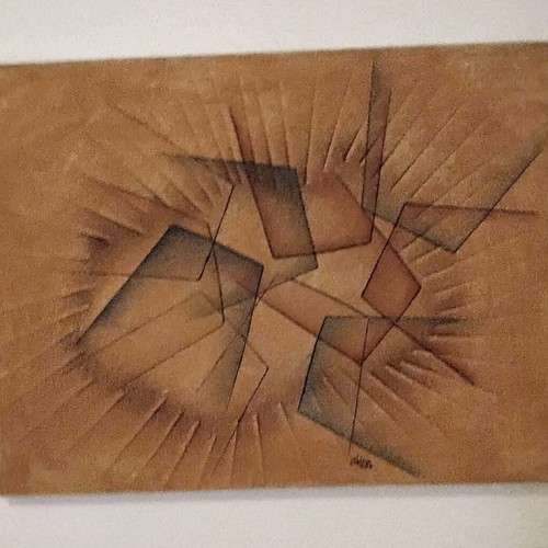 Handmade sand art painting 60×78 cm like new, abstract geometric art