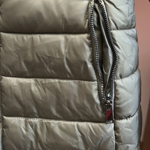 Khaki jacket with hood Morena Spain used, nylon