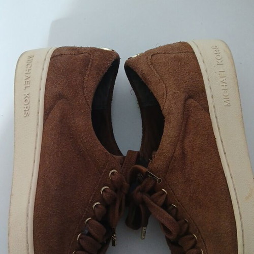 Michael Kors women's sneakers suede used, brown, size 36