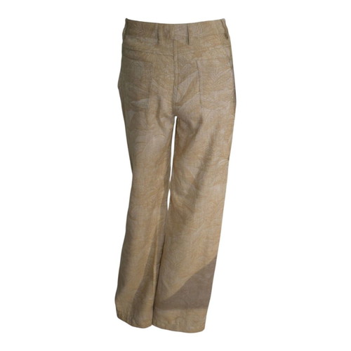 Falconeri Beige Jacquard Wide Leg Trousers, Size S