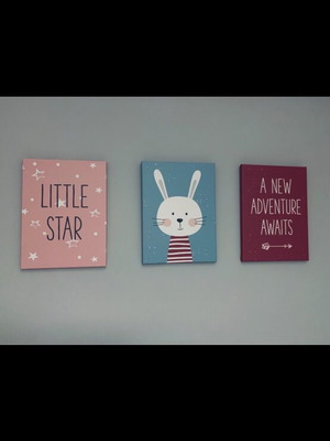Decorative frames for a nursery room