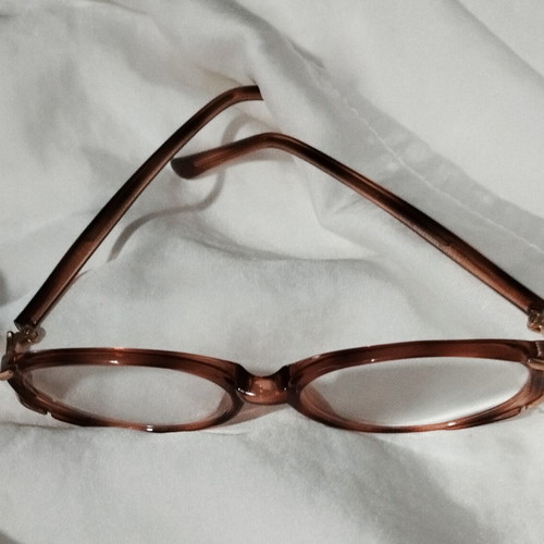 Vintage 90s Italy design eyeglasses brown tortoise shell like new