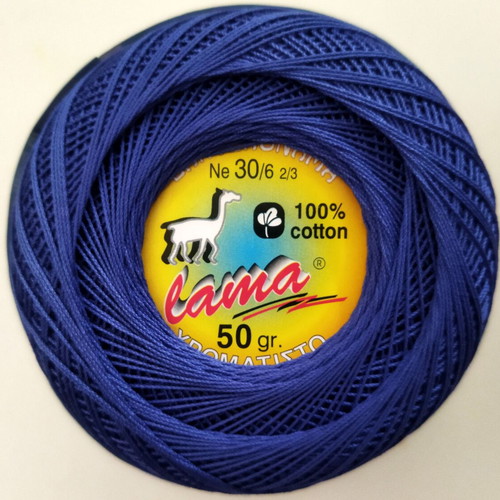 Lama cotton lace yarn pack of 4 navy blue