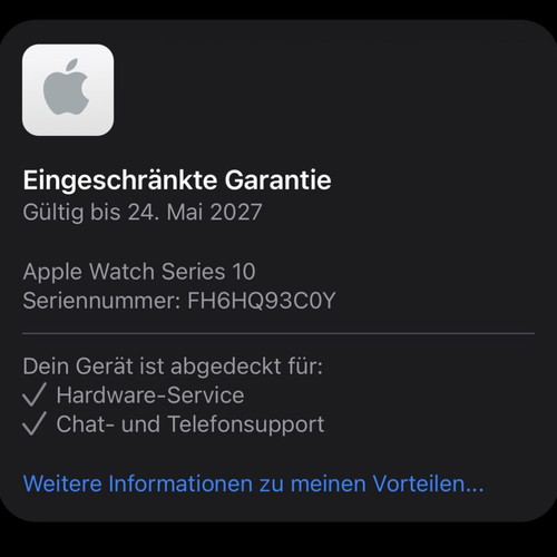 Apple Watch Series 10 46mm black with warranty