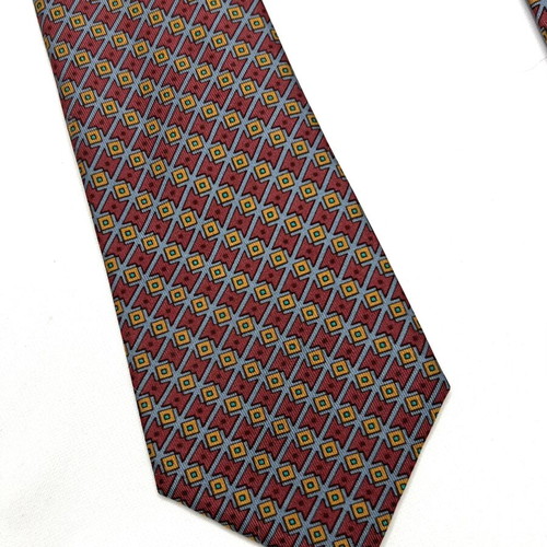 Hermes multicolor silk tie used