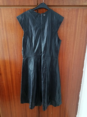 Φόρεμα Mini Αμάνικο Μαύρο Faux-Leather A.L.E. Καινούργιο Μέγεθος M