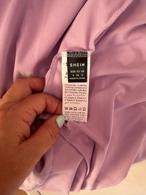 Shein lilac short dress with halter tie and tiered skirt like new