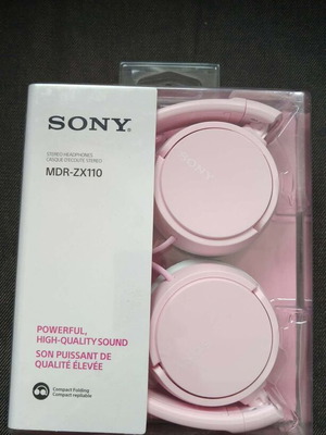 Sony MDR‑ZX110 headphones pink new, wired
