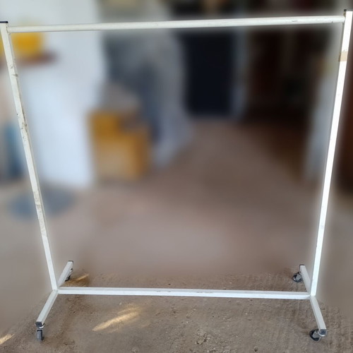 Large metal clothes stand used, wheeled and sturdy