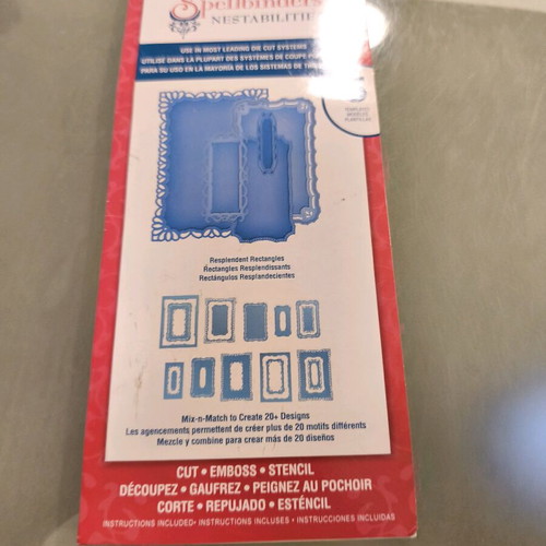 Sizzix cutting dies set of 3 pieces like new