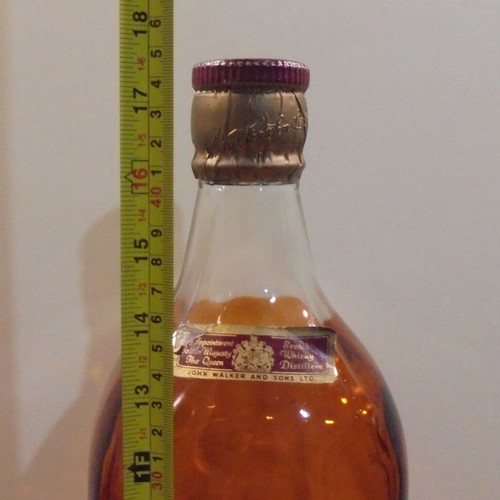 Johnnie Walker Red Label old promotional bottle used, sealed, empty