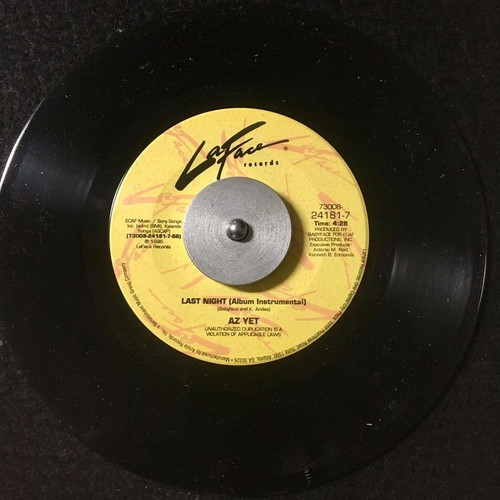 Az Yet Last Night 7" vinyl like new, pop