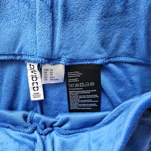 H&M Γυναικεία βελούδινη φόρμα S 36 μεταχειρισμένη, μπλε