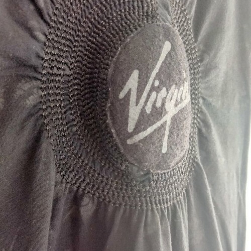 Vintage Virgin Black Sleeveless Top with Double Fabric, Size M, Like New