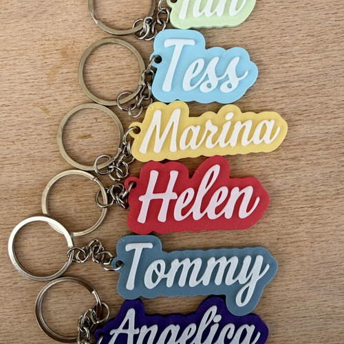 Personalized 3D Printed Name Keychain