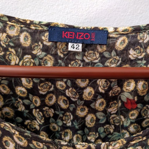 Kenzo blouse used with vintage floral pattern and bell sleeves