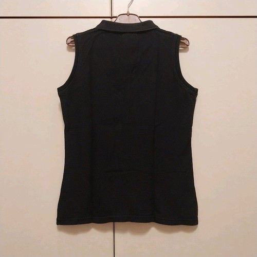 Black sleeveless polo shirt Caan used, size M