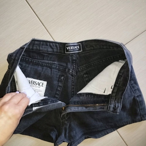 Denim shorts Versace Jeans Couture black size S like new