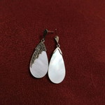 Silver dangling earrings used