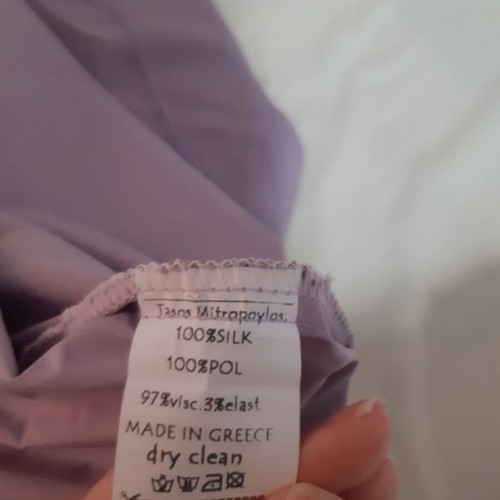 Tasos Mitropoulos silk purple dress like new