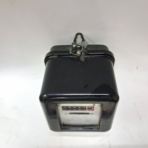 Vintage Elma Electric Meter Used, Dual-Tariff, Bakelite, 1981