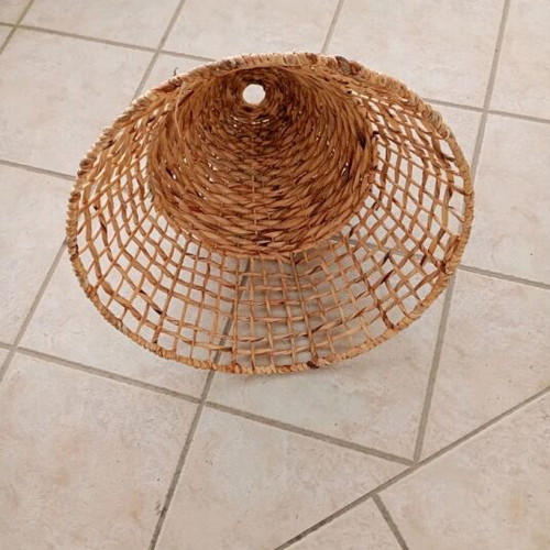 Wicker conical ceiling lamp shade like new Φ50*45